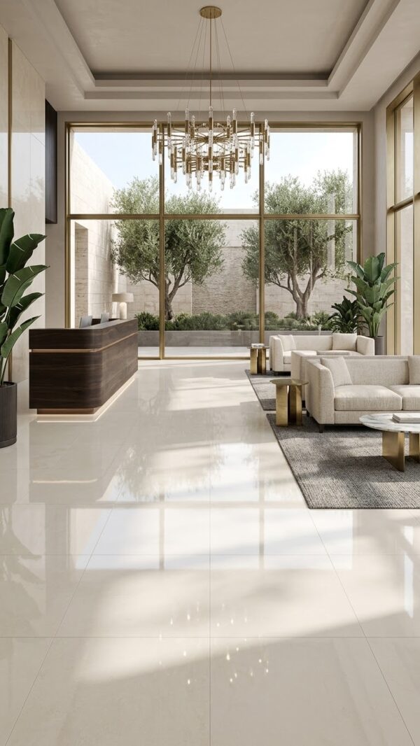 Royal GVT White Glossy Tiles 60by60
